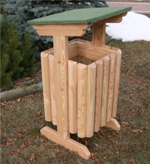 Cestini porta rifiuti in legno